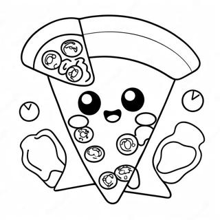 Cute Chibi Pizza Coloring Page 70523-56655