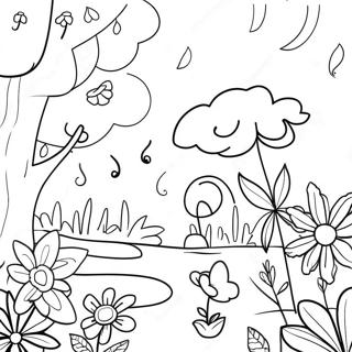 Colorful Garden Of Creation Coloring Page 70553-56682