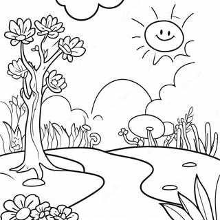 Colorful Garden Of Creation Coloring Page 70553-56683