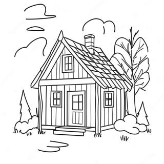 Traditional Scandinavian House Coloring Page 70593-56713