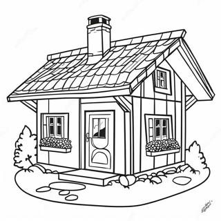 Traditional Scandinavian House Coloring Page 70593-56716