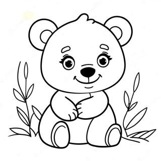 Cute Bear Cub Playing Coloring Page 7062-5803