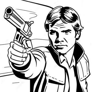 Han Solo With Blaster Coloring Page 70643-56752