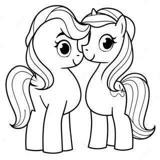 Colorful My Little Pony Characters Coloring Page 70683-56789