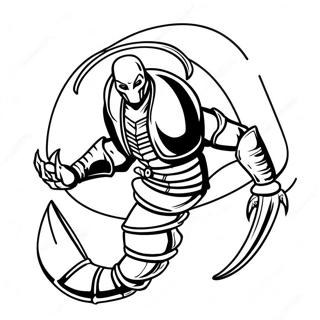 Scorpion Mortal Kombat Coloring Page 70692-56788