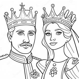 Regal King And Queen Coloring Page 70713-56809