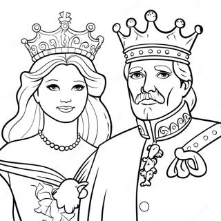 Regal King And Queen Coloring Page 70713-56811