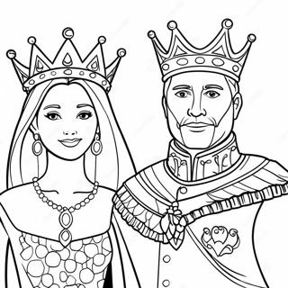 Regal King And Queen Coloring Page 70713-56812