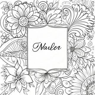 Elegant Personalized Name Coloring Page 7072-5810