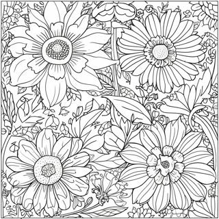 William Morris Floral Pattern Coloring Page 70732-56822