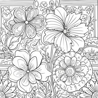 William Morris Floral Pattern Coloring Page 70732-56823