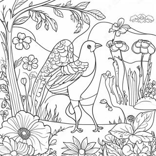 William Morris Nature Scene Coloring Page 70733-56830