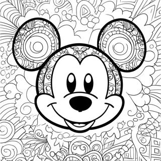 Mickey Mouse Face Coloring Pages