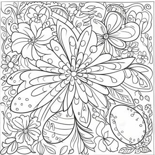 Elegant Easter Floral Patterns Coloring Page 70753-56843