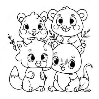 Cute Little Critter Family Coloring Page 70773-56857