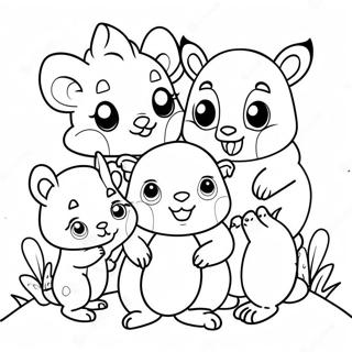 Cute Little Critter Family Coloring Page 70773-56859