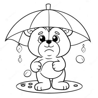 Grumpy Care Bear With Umbrella Coloring Page 70793-56873