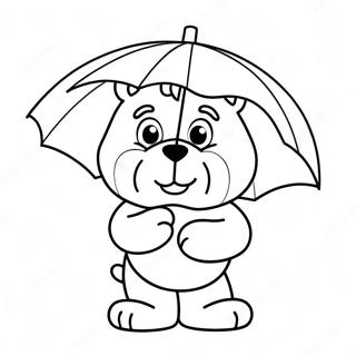 Grumpy Care Bear With Umbrella Coloring Page 70793-56875