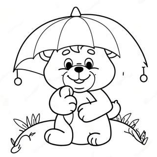 Grumpy Care Bear With Umbrella Coloring Page 70793-56876