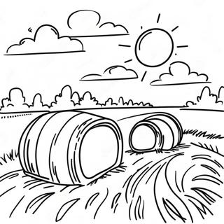 Hay Coloring Pages