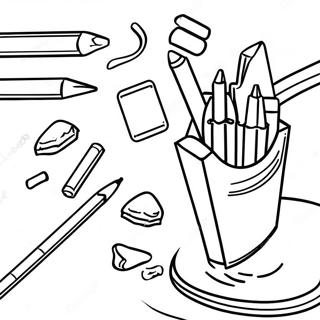 Crayon Coloring Page For Kids 7081-5816