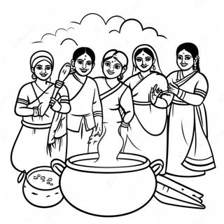 Pongal Festival Celebration Coloring Page 70822-56895