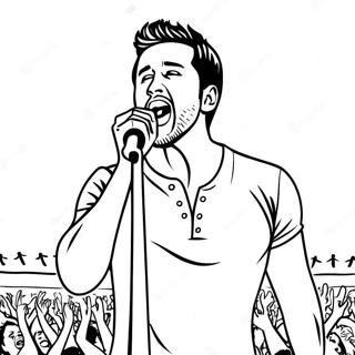 Luke Bryan Singing On Stage Coloring Page 70833-56905