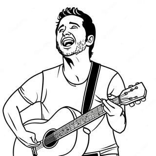 Luke Bryan Singing On Stage Coloring Page 70833-56907