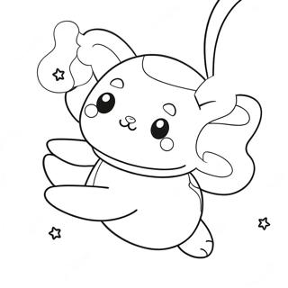 Cute Bee And Puppycat Flying Coloring Page 70843-56914