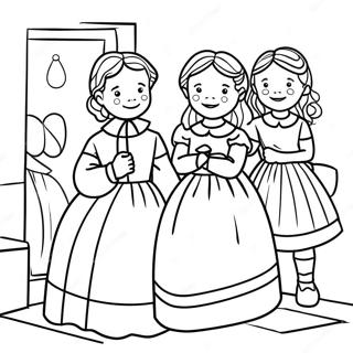 Little Women Coloring Page 70852-56923