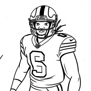 Alvin Kamara Action Pose Coloring Page 70902-56955