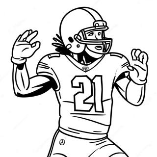 Alvin Kamara Action Pose Coloring Page 70902-56956