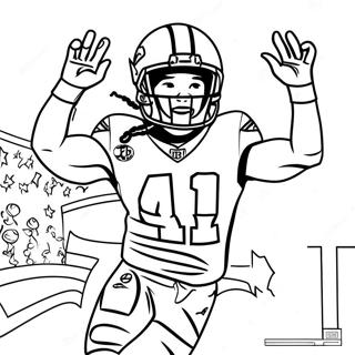 Alvin Kamara Touchdown Celebration Coloring Page 70903-56958