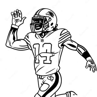 Alvin Kamara Touchdown Celebration Coloring Page 70903-56959