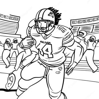 Alvin Kamara Touchdown Celebration Coloring Page 70903-56960