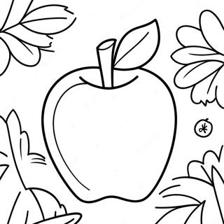 Shiny Red Apple Coloring Page 70923-56978