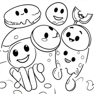 Colorful M M Characters Coloring Page 7092-5827