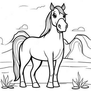 Western Horse Coloring Pages