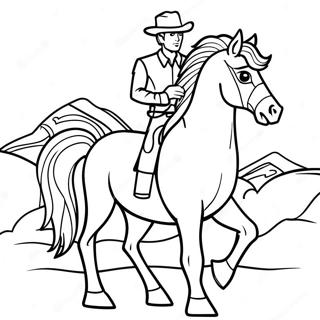 Western Horse Coloring Page 70952-57003