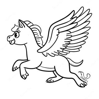 Majestic Hippogriff In Flight Coloring Page 70963-57007