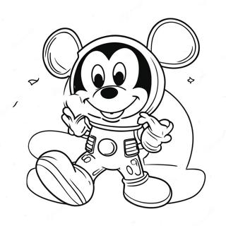 Mickey Mouse In A Shiny Spacesuit Coloring Page 70973-57017