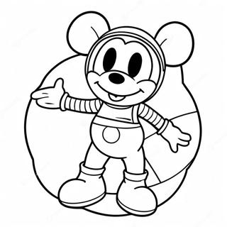 Mickey Mouse In A Shiny Spacesuit Coloring Page 70973-57018