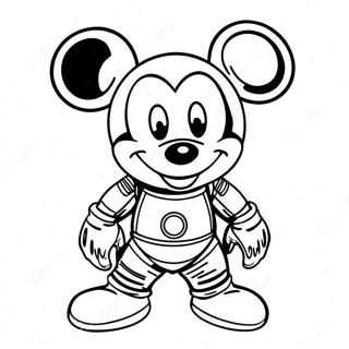 Mickey Mouse In A Shiny Spacesuit Coloring Page 70973-57019