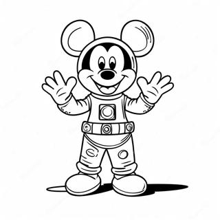 Mickey Mouse In A Shiny Spacesuit Coloring Page 70973-57020