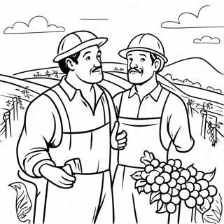 Parable Of The Workers In The Vineyard Coloring Page 70982-57027