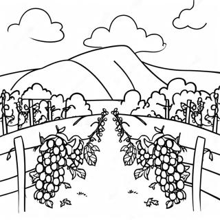 Colorful Vineyard Scene Coloring Page 70983-57024