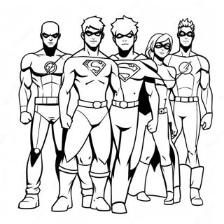 Young Justice Team Coloring Page 70992-57031