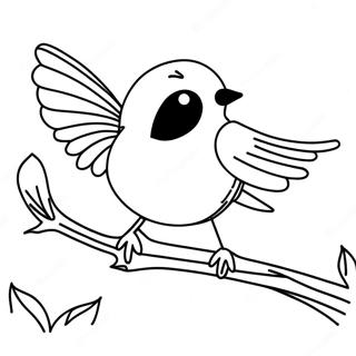 Robin In Action Coloring Page 70993-57033