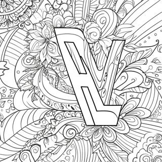 Vibrant Letter V Coloring Page 7102-5831