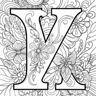 Vibrant Letter V Coloring Page 7102-5832